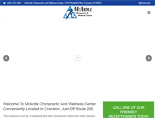 Tablet Screenshot of mcardlechiropractic.com